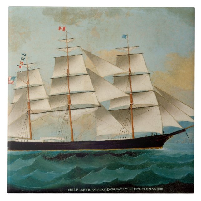 The Ship Fleetwing, Hong Kong Bay Tile (Front)