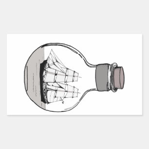 The ship in the glass bulb sticker