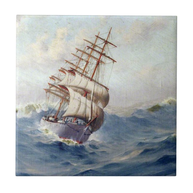 The Ship Portpatrick 1900s Tile (Front)