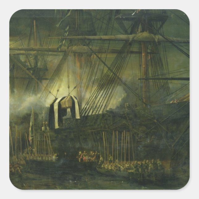 The Shipment of Napoleon's Ashes Aboard Square Sticker (Front)