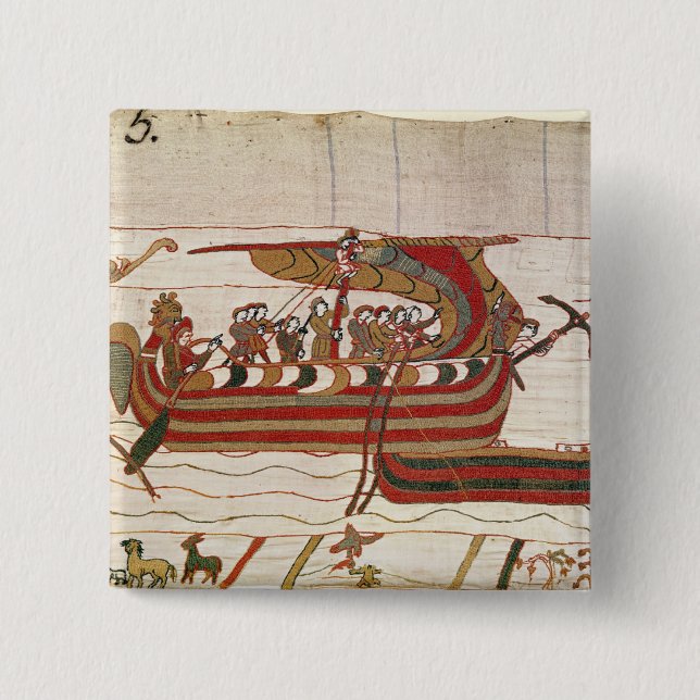 The Ships are Blown by the Winds 2 Inch Square Button (Front)