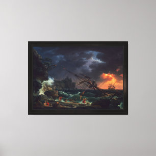 The Shipwreck by Claude Joseph Vernet Canvas Print
