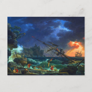 The Shipwreck by Claude-Joseph Vernet Postcard