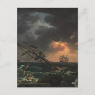The Shipwreck by Claude-Joseph Vernet Postcard