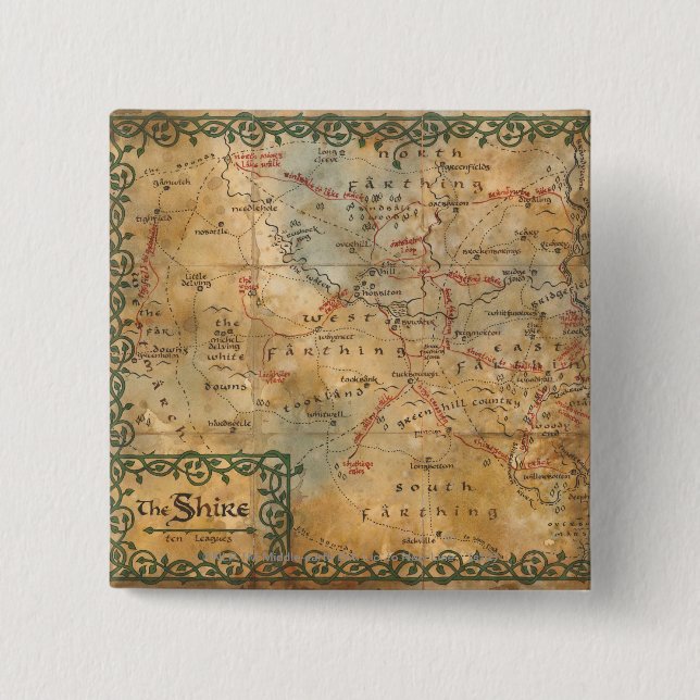 THE SHIRE™ 2 INCH SQUARE BUTTON (Front)