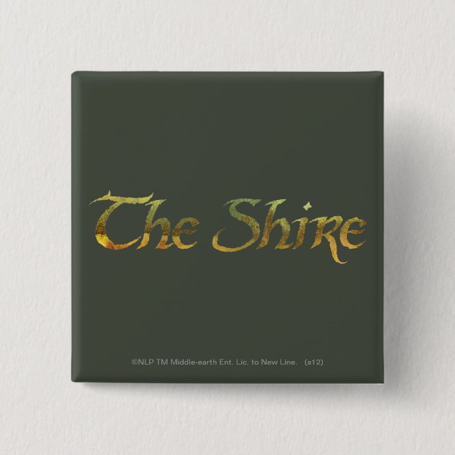 THE SHIRE™ Name Textured 2 Inch Square Button (Front)