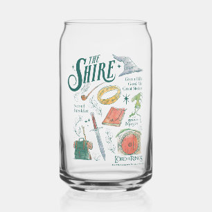 THE SHIRE™ Watercolor Collage Graphic Can Glass