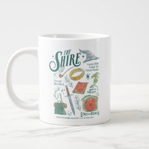 THE SHIRE™ Watercolor Collage Graphic Large Coffee Mug