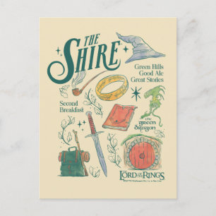 THE SHIRE™ Watercolor Collage Graphic Postcard