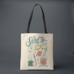 THE SHIRE™ Watercolor Collage Graphic Tote Bag<br><div class="desc">Celebrate the simple comforts and grand adventures of The Shire™ with this charming Lord of the Rings™ collage design. Featuring a delightful collection of illustrated icons — including the One Ring, a Gandalf's hat and pipe, a well-packed travel rucksack, a trusty sword, a cozy hobbit door, and even a nod...</div>