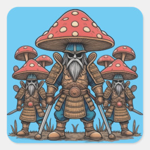 The Shitake Trio Square Sticker