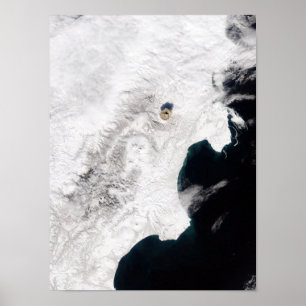 The Shiveluch Volcano in Kamchatka Krai, Russia Poster
