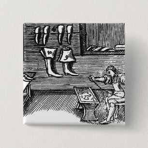 The Shoemaker 2 Inch Square Button