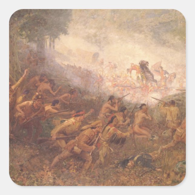 The Shooting of General Braddock Square Sticker (Front)