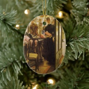 The Shop Girl by James Tissot, Victorian Fine Art Ceramic Ornament