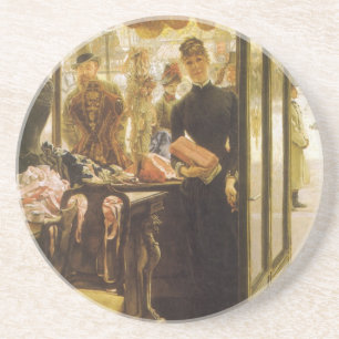The Shop Girl by James Tissot, Victorian Fine Art Coaster