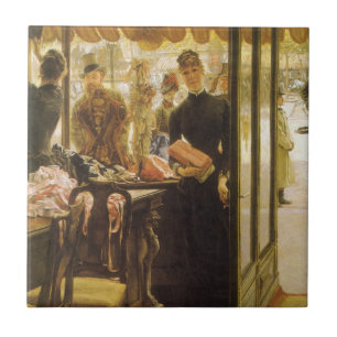 The Shop Girl by James Tissot, Victorian Fine Art Tile