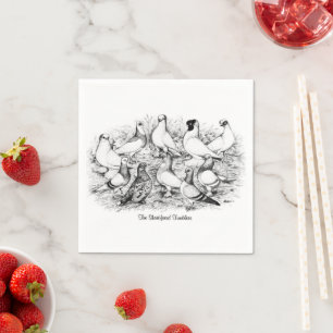 The Short-faced Tumbler Pigeons Napkin