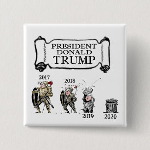 The Short Reign of Sir Donald 2 Inch Square Button