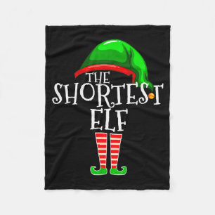 The Shortest Elf Family Matching Group Christmas G Fleece Blanket