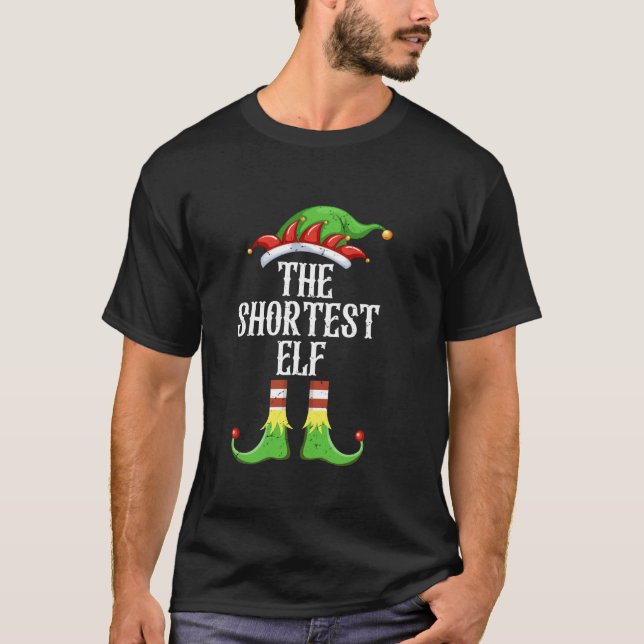 The Shortest Elf Family Matching Group Christmas X T-Shirt (Front)