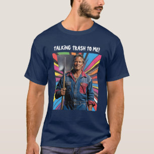 The Shovel Man. Bright text. 1 line. Customizable T-Shirt