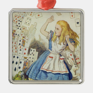 The Shower of Cards Metal Ornament