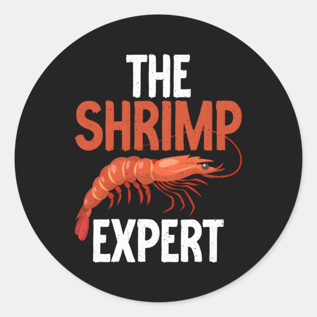 The Shrimp Expert Shrimp Classic Round Sticker (Front)