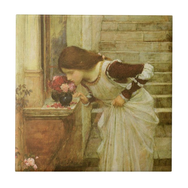 The Shrine by John William Waterhouse Tile (Front)