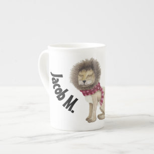The Shy Lion Personalized Bone China Mug