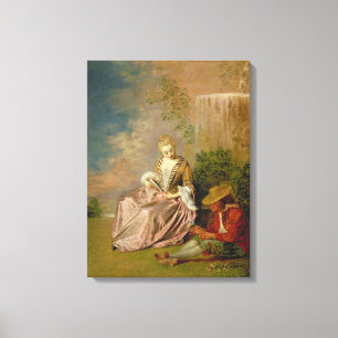 The Shy Lover, 1718 Canvas Print