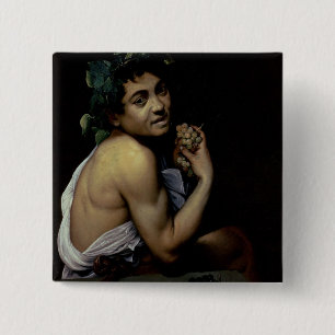 The Sick Bacchus, 1591 2 Inch Square Button