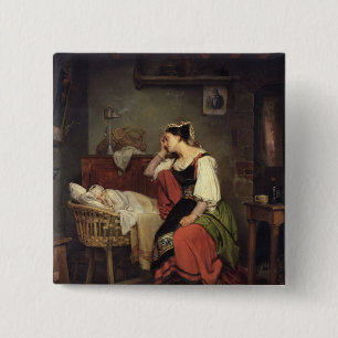The Sick Child 2 Inch Square Button