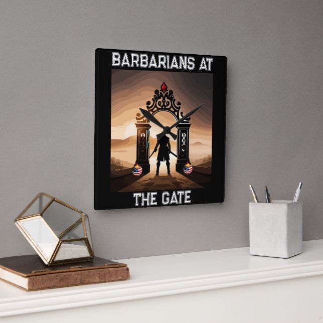 The Siege: Barbarians at Gates of America Square Wall Clock (Office)