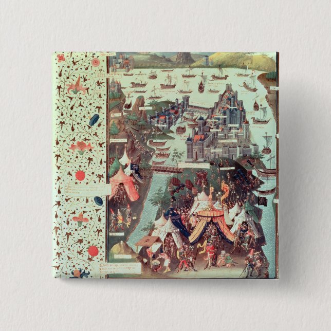 The Siege of Constantinople 2 Inch Square Button (Front)