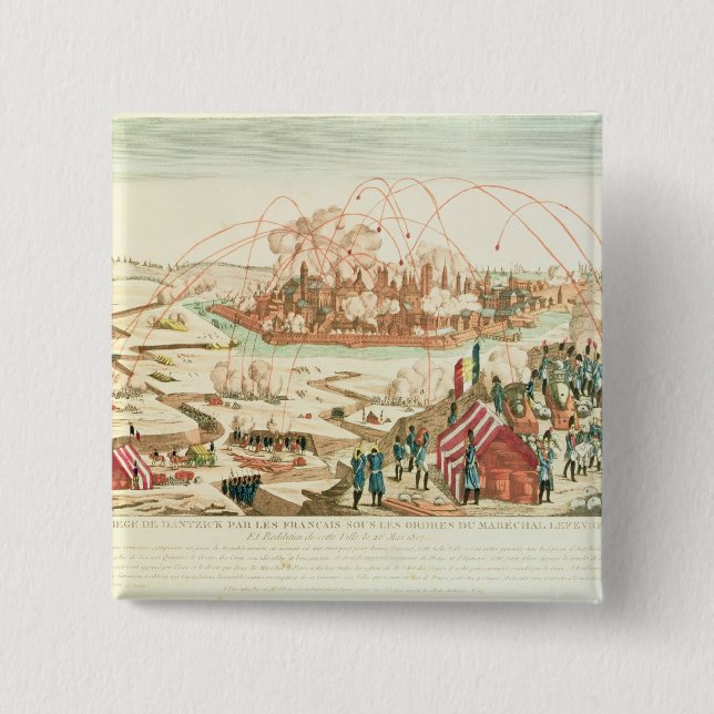 The Siege of Danzig 2 Inch Square Button (Front)