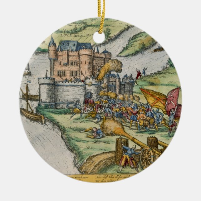 The Siege of Louvain and the Heroism of Harman Reu Ceramic Ornament (Front)