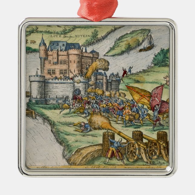 The Siege of Louvain and the Heroism of Harman Reu Metal Ornament (Front)