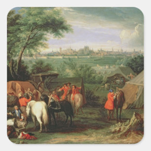 The Siege of Tournai by Louis XIV Square Sticker