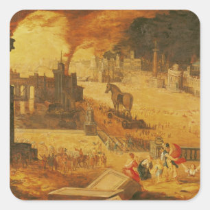 The Siege of Troy Square Sticker
