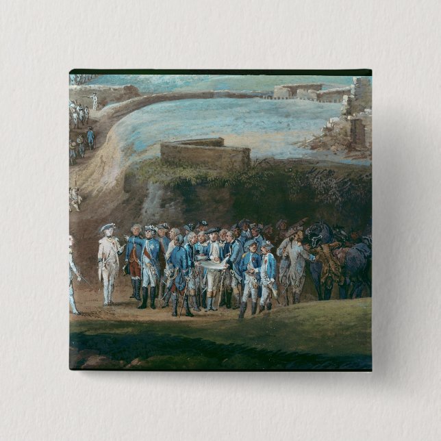 The Siege of Yorktown 2 Inch Square Button (Front)