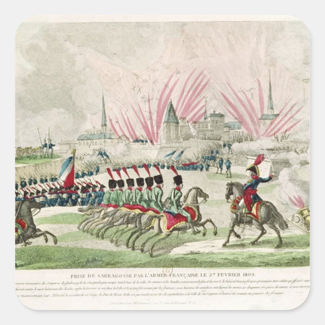 The Siege of Zaragoza Square Sticker (Front)