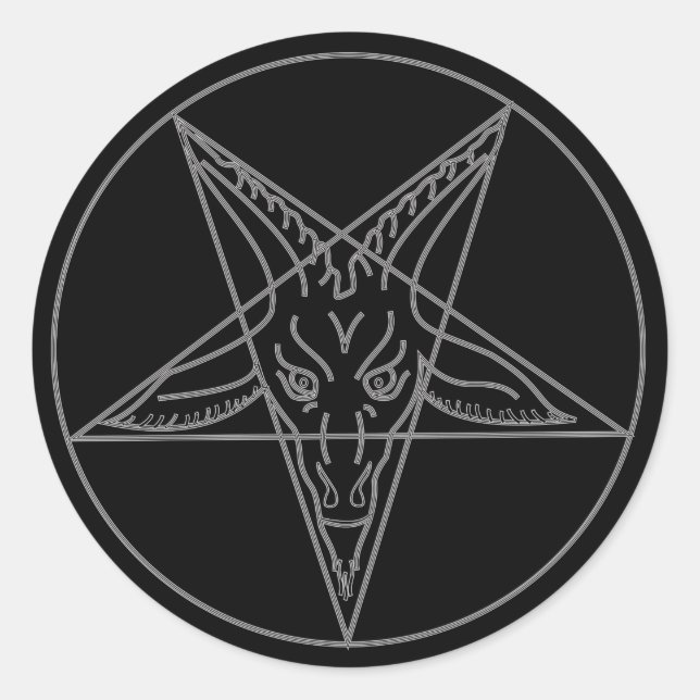 The Sigil of Baphomet Classic Round Sticker (Front)