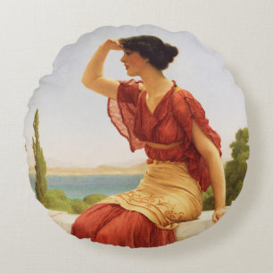 The Signal Godward Art Painting Throw Round Pillow