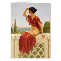 The Signal Godward Woman Portrait Vintage Art Card