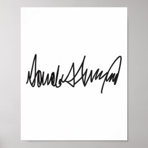 The Signature Donald John Trump  Poster