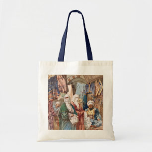 “The Silk Bazaar” tote bags