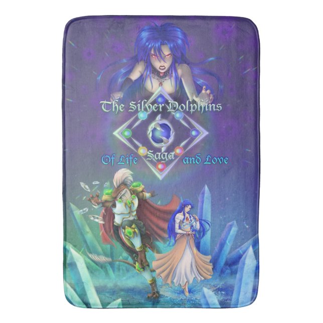 The Silver Dolphins Saga: Of life and Love  Bath Mat (Front Vertical)