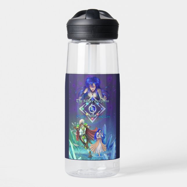 The Silver Dolphins Saga: Of life and Love     Water Bottle (Front)