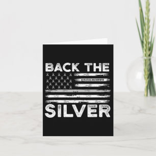 The Silver Dyslexia Awareness Flag Silver Ribbon Card